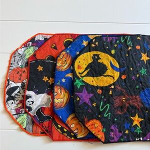 Spooky Halloween Quilted Placemat Set